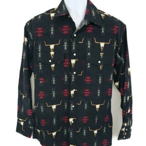 Wrangler Other - Wrangler Vintage Southwest Pearl Snap Shirt